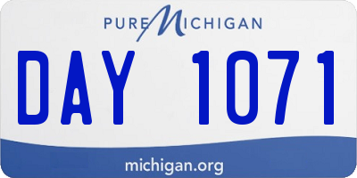 MI license plate DAY1071