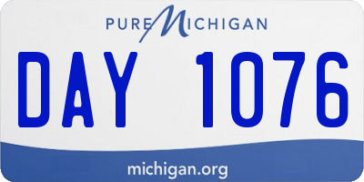 MI license plate DAY1076