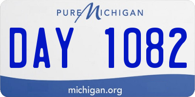 MI license plate DAY1082