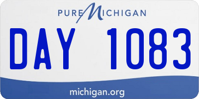 MI license plate DAY1083
