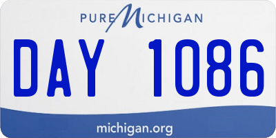 MI license plate DAY1086