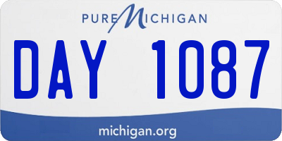 MI license plate DAY1087