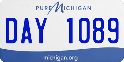 MI license plate DAY1089