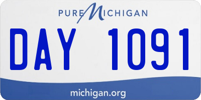 MI license plate DAY1091