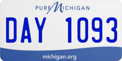 MI license plate DAY1093