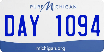 MI license plate DAY1094