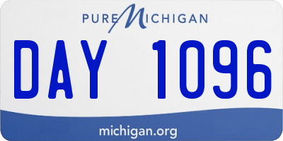 MI license plate DAY1096
