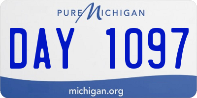 MI license plate DAY1097