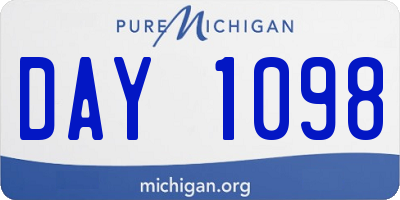 MI license plate DAY1098