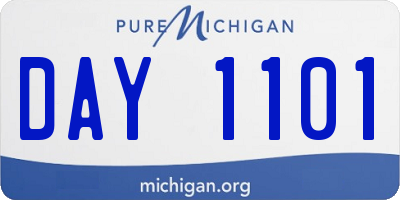 MI license plate DAY1101