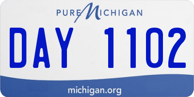 MI license plate DAY1102