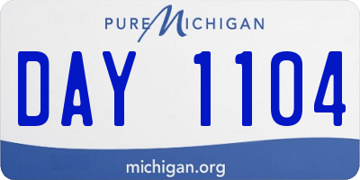 MI license plate DAY1104