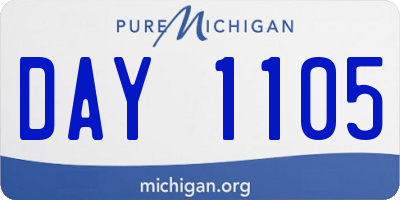 MI license plate DAY1105
