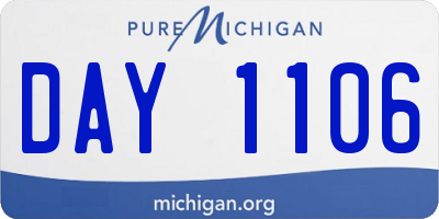MI license plate DAY1106