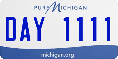 MI license plate DAY1111