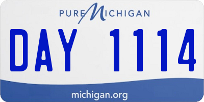 MI license plate DAY1114