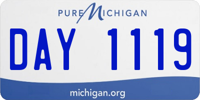 MI license plate DAY1119