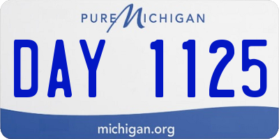 MI license plate DAY1125