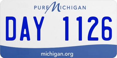 MI license plate DAY1126
