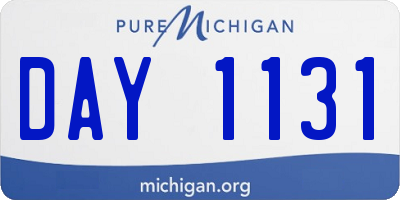 MI license plate DAY1131