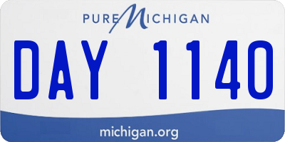 MI license plate DAY1140