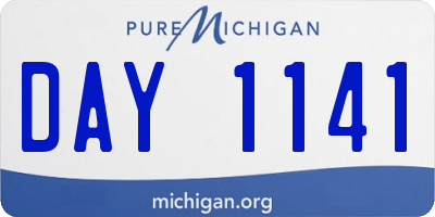 MI license plate DAY1141