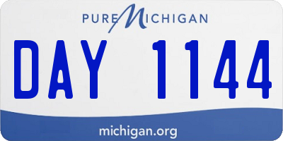 MI license plate DAY1144