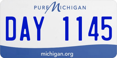MI license plate DAY1145