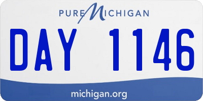 MI license plate DAY1146