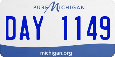MI license plate DAY1149