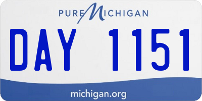 MI license plate DAY1151