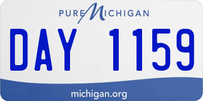 MI license plate DAY1159