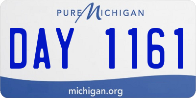 MI license plate DAY1161