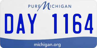 MI license plate DAY1164