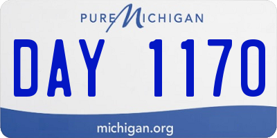 MI license plate DAY1170