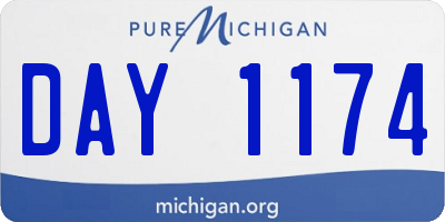 MI license plate DAY1174
