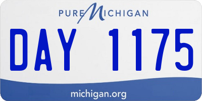 MI license plate DAY1175