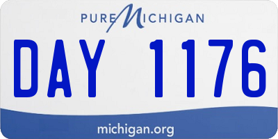 MI license plate DAY1176