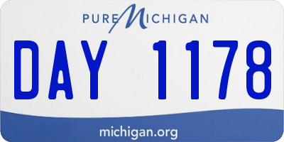 MI license plate DAY1178