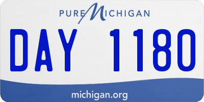 MI license plate DAY1180