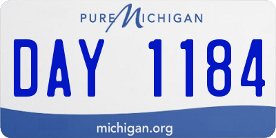 MI license plate DAY1184