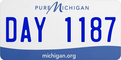 MI license plate DAY1187