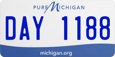 MI license plate DAY1188
