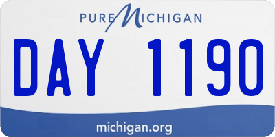 MI license plate DAY1190