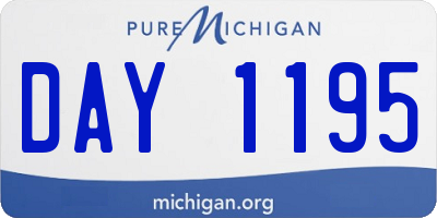 MI license plate DAY1195