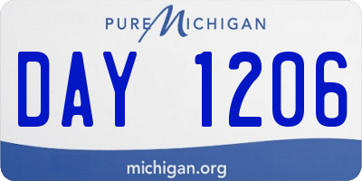 MI license plate DAY1206