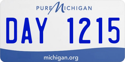 MI license plate DAY1215