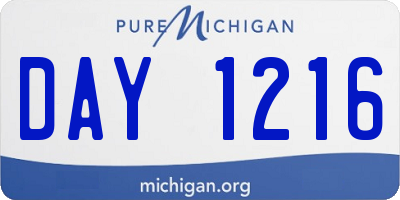 MI license plate DAY1216