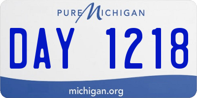 MI license plate DAY1218