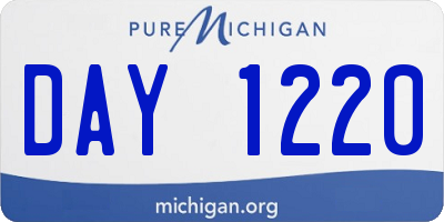MI license plate DAY1220